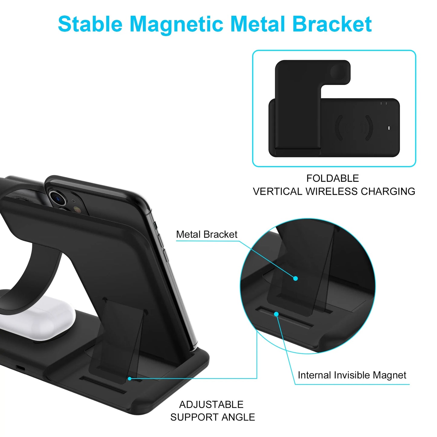 All-in-One Wireless Charging Hub for Apple Devices