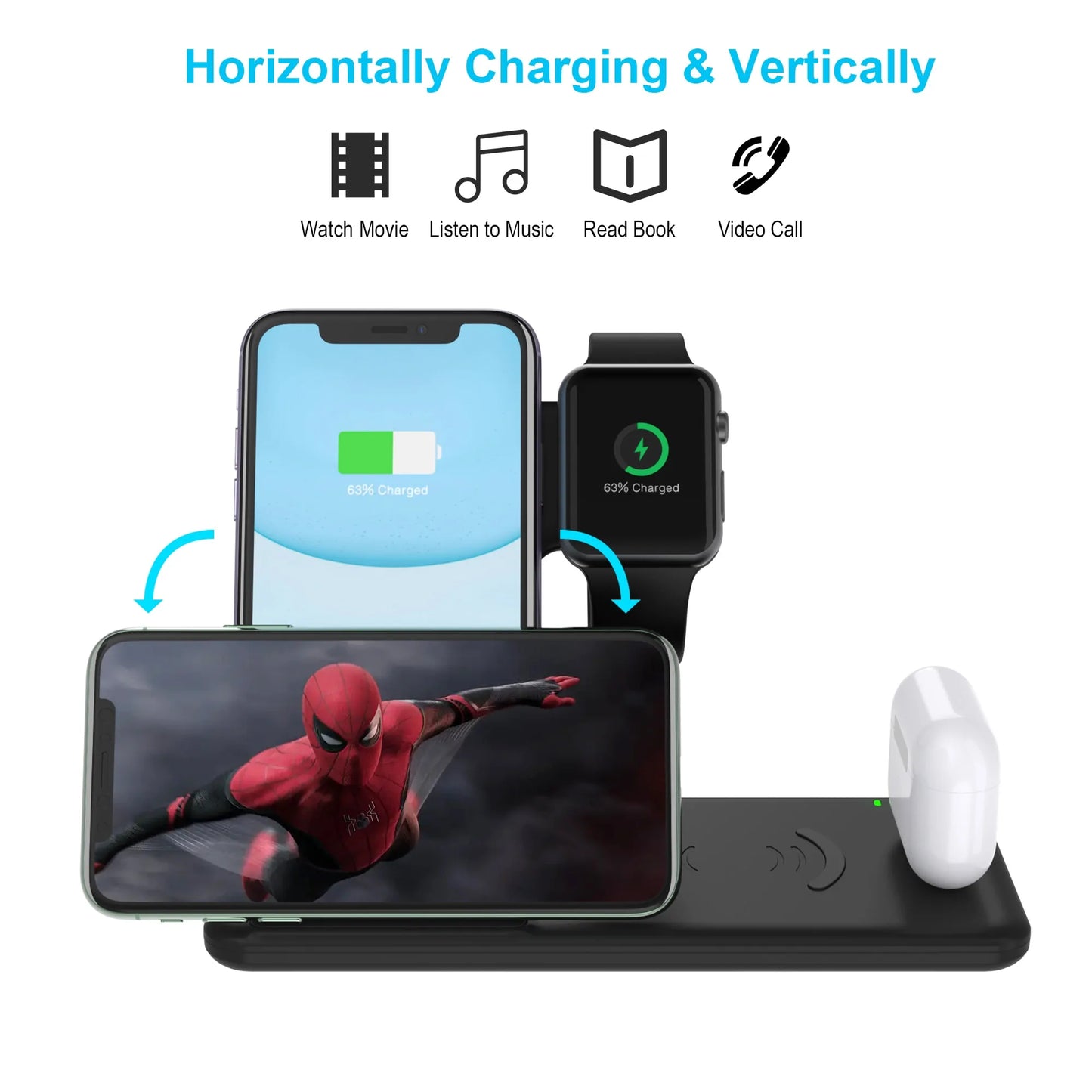 All-in-One Wireless Charging Hub for Apple Devices